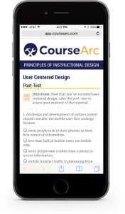 CourseArc on an iPhone Screen