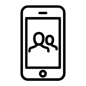 social app on a mobile phone