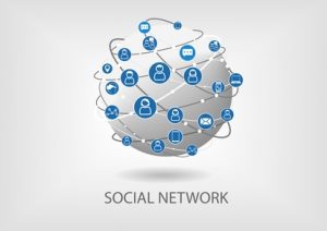 illustration depicting a social network