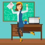 student happy about the score on their test