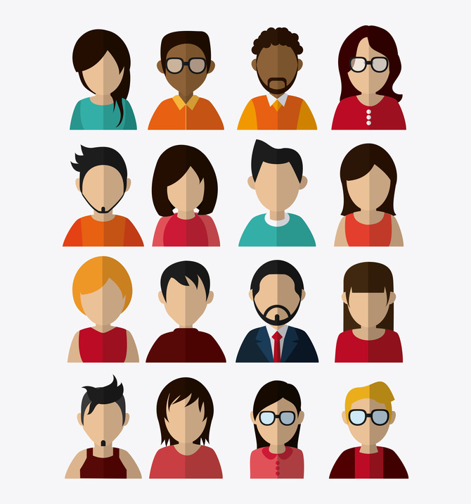 avatars of a diverse group of people