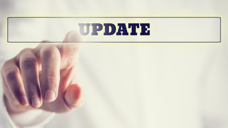 Hand Pointing Update Text in Transparent Box