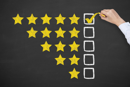 a checkbox in front of 5 stars