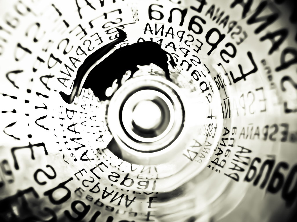 a depiction of a jumble of words