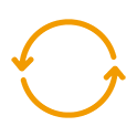 Icon of arrows pointing toward each other 