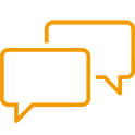 Icon of two chat bubbles