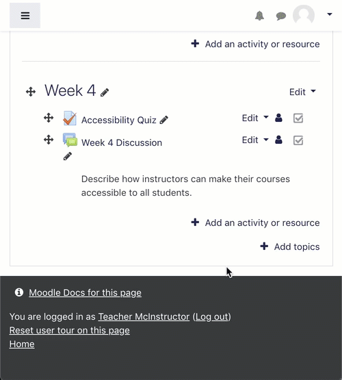 animation of deep linking
