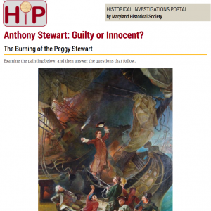 screenshot of historical society portal investigations page