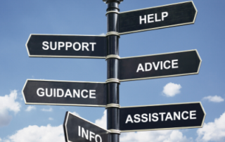 sign support advice guidance assistance