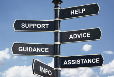 sign support advice guidance assistance