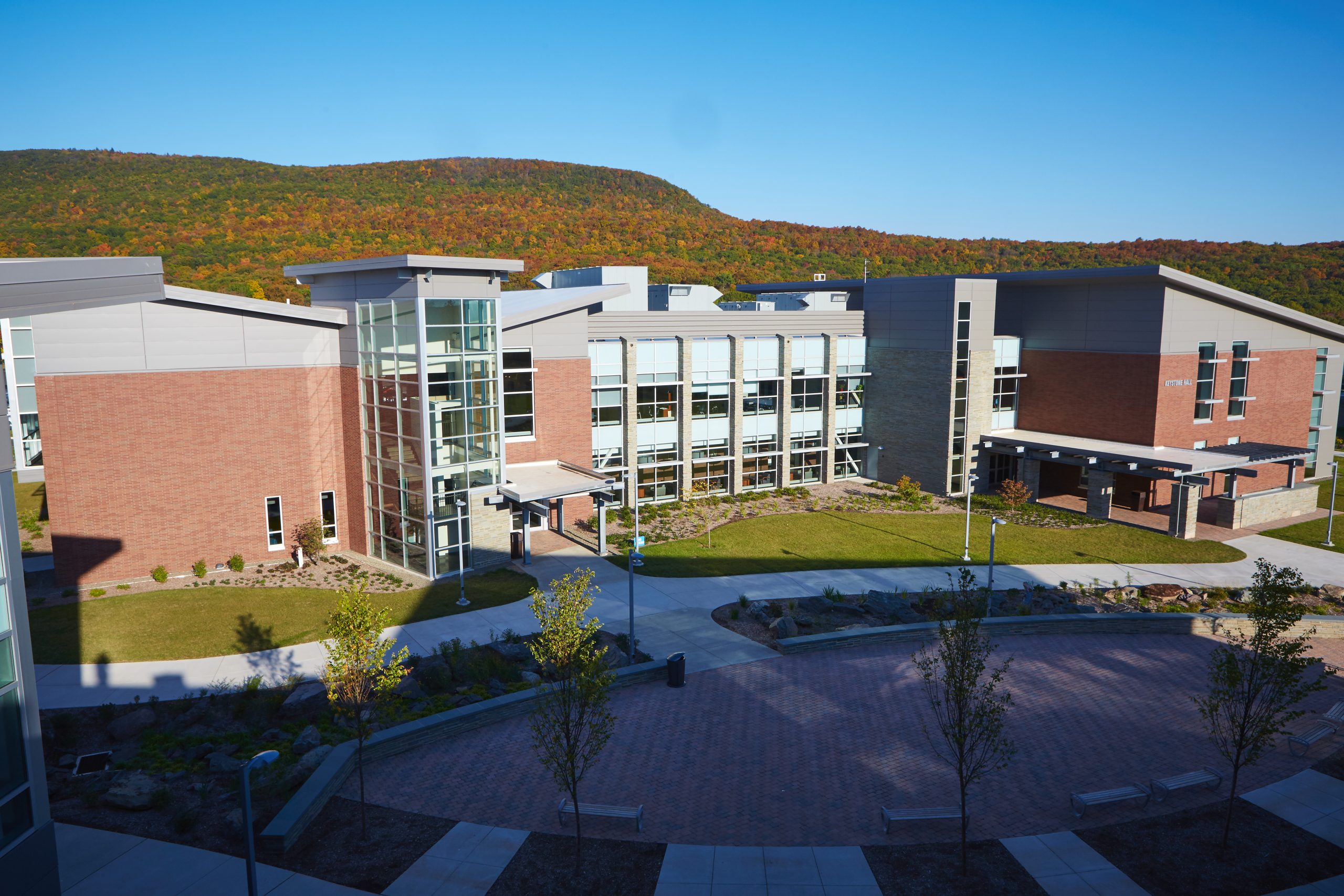 Northampton Community College Monroe buildings outside views during Fall Foliage